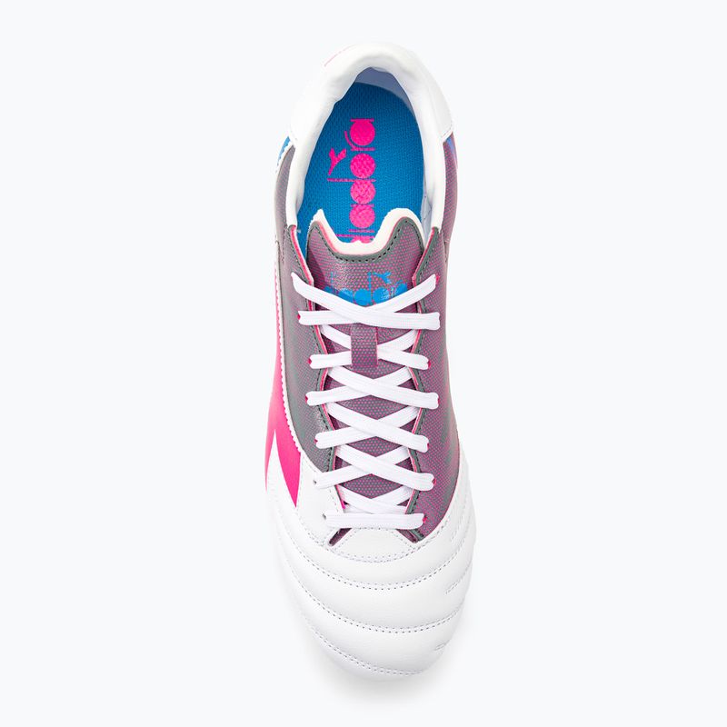 Pánské kopačky Diadora Brasil Elite Veloce GR LPU white/pink fluo/blue fluo 6