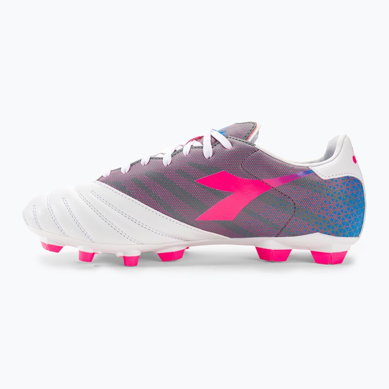 Pánské kopačky Diadora Brasil Elite Veloce GR LPU white/pink fluo/blue fluo 10