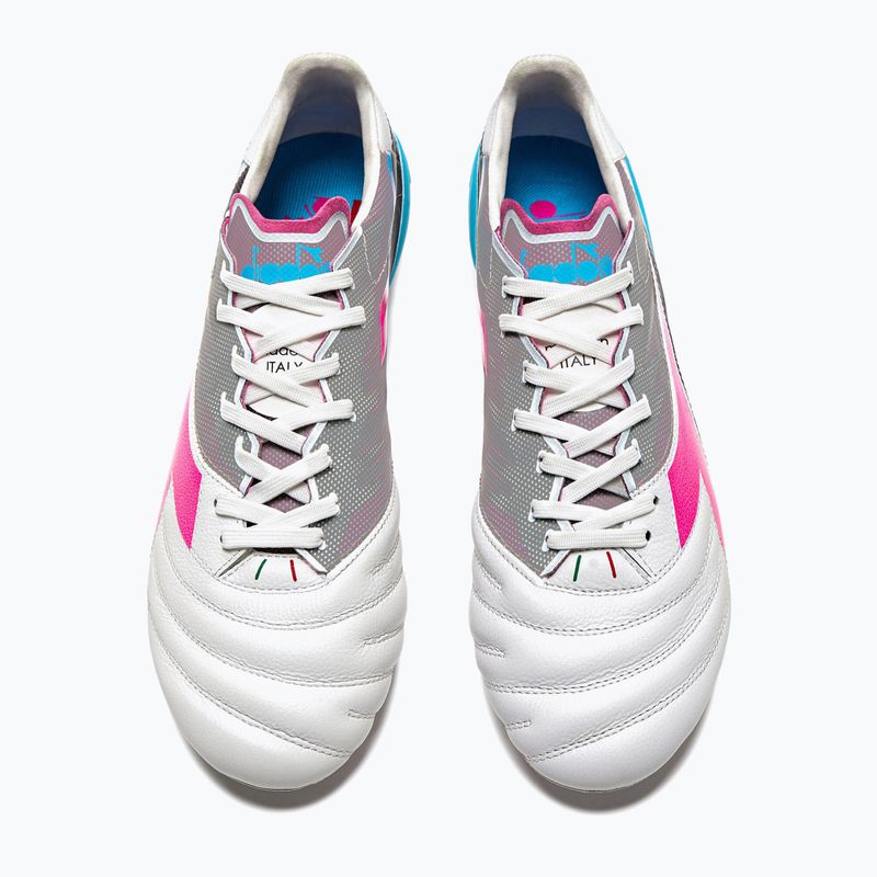 Pánské kopačky Diadora Brasil Elite Veloce GR ITA LPX white/pink fluo/blue fluo 13