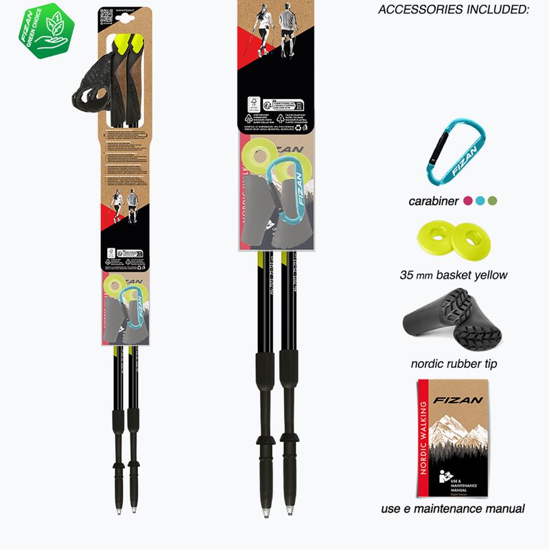 Hole na Nordic Walking Fizan Speed yellow 14