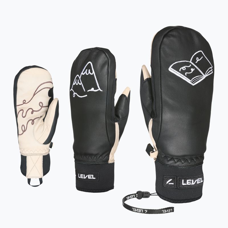 Dámské lyžařské rukavice Level Ivory Mitt pk black