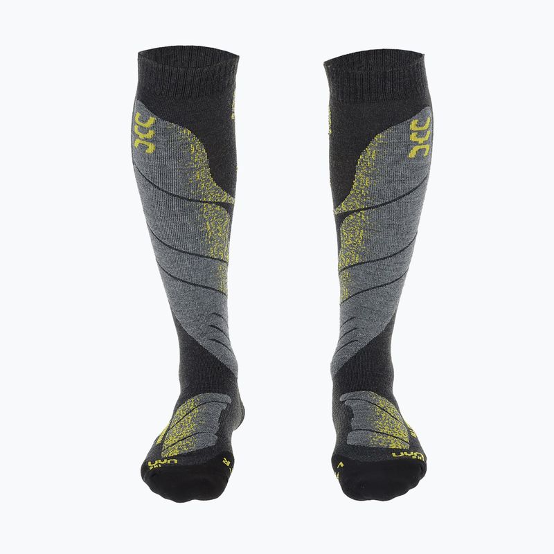 Pánské lyžařské ponožky UYN Ski All Mountain anthracite melange / yellow