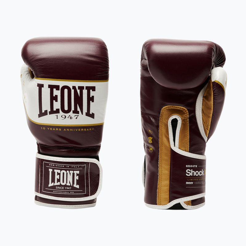 Boxerské rukavice LEONE 1947 Shock X burgundy