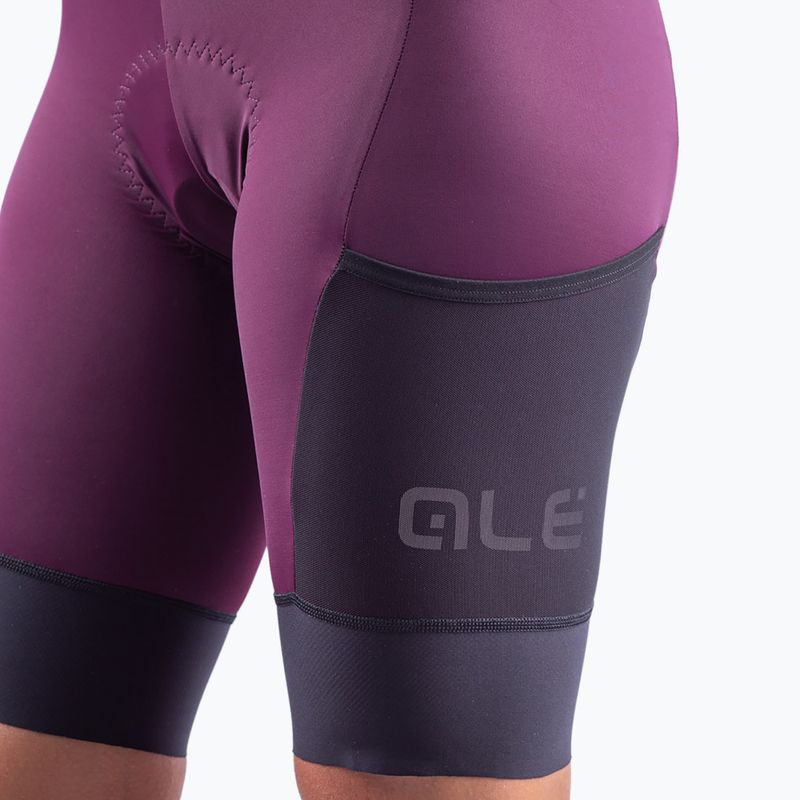 Dámské cyklistické šortky  Alé Stones Cargo Bibshorts plum 3