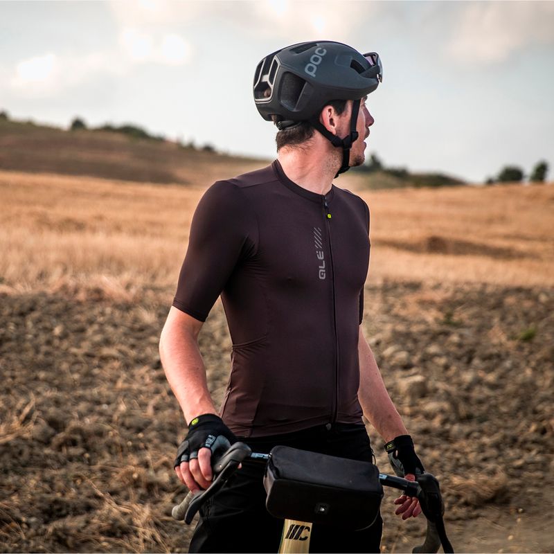 Pánský cyklistický dres Alé Color Block Off Road cocoa brown 9