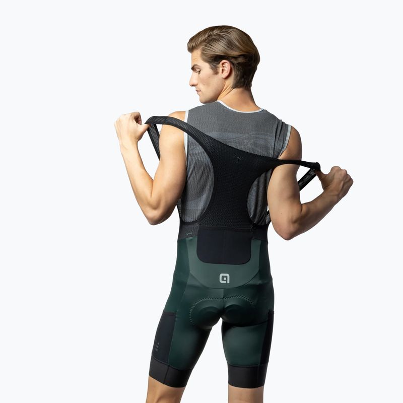 Pánské cyklistické šortky Alé Stones Cargo Bibshorts green wood 2