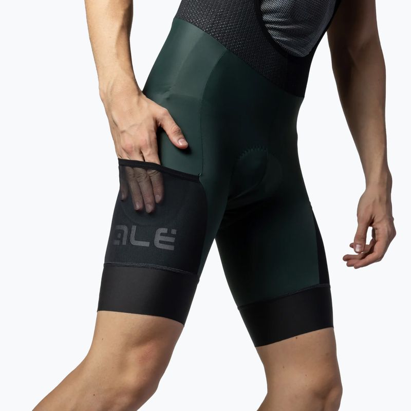 Pánské cyklistické šortky Alé Stones Cargo Bibshorts green wood 5