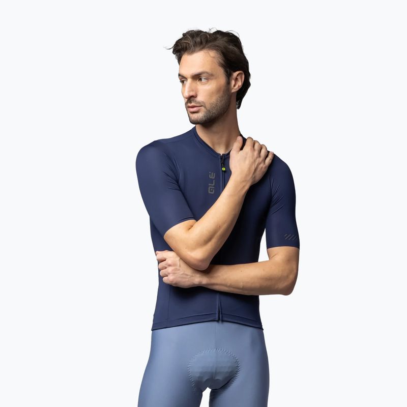 Pánský cyklistický dres Alé Color Block navy blue 3