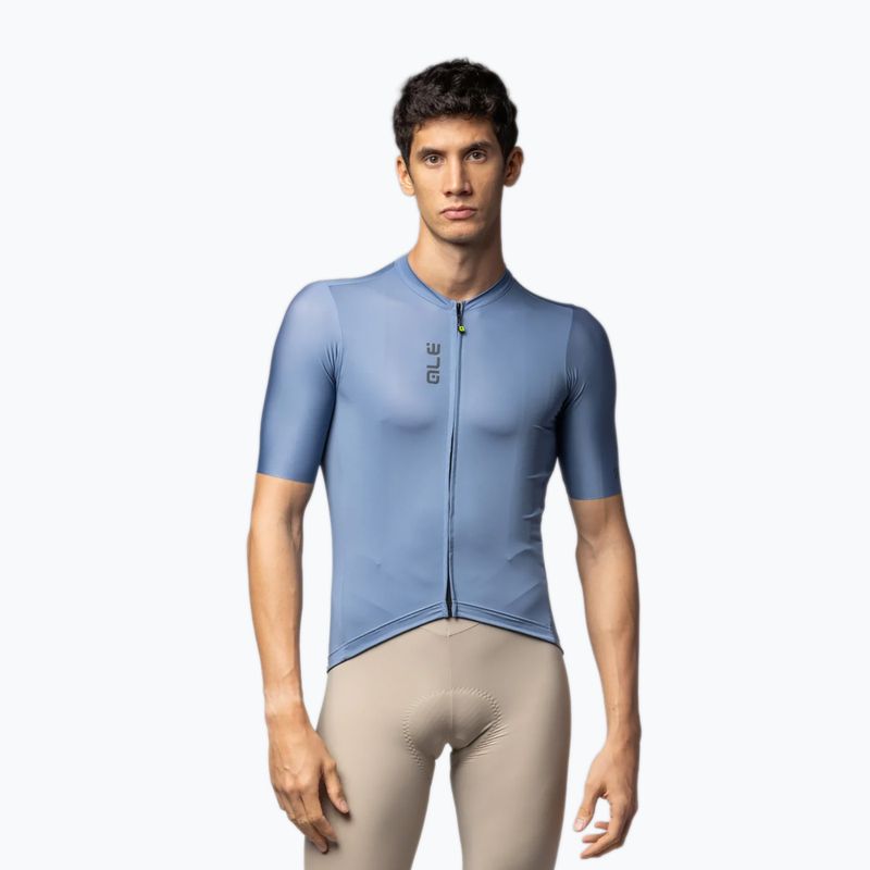 Pánský cyklistický dres Alé Color Block steel blue