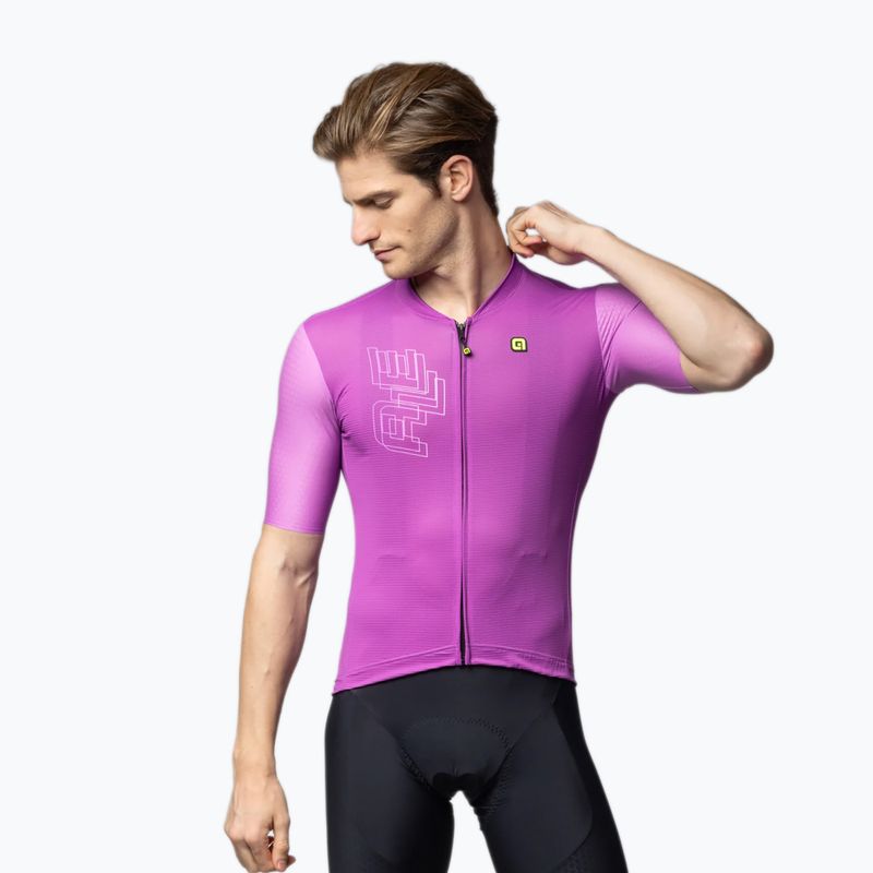 Pánský cyklistický dres Alé Follow Me cyclamen