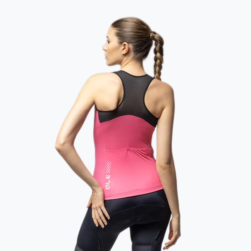 Dámský cyklistický dres Alé Color Block TT flamingo pink 3