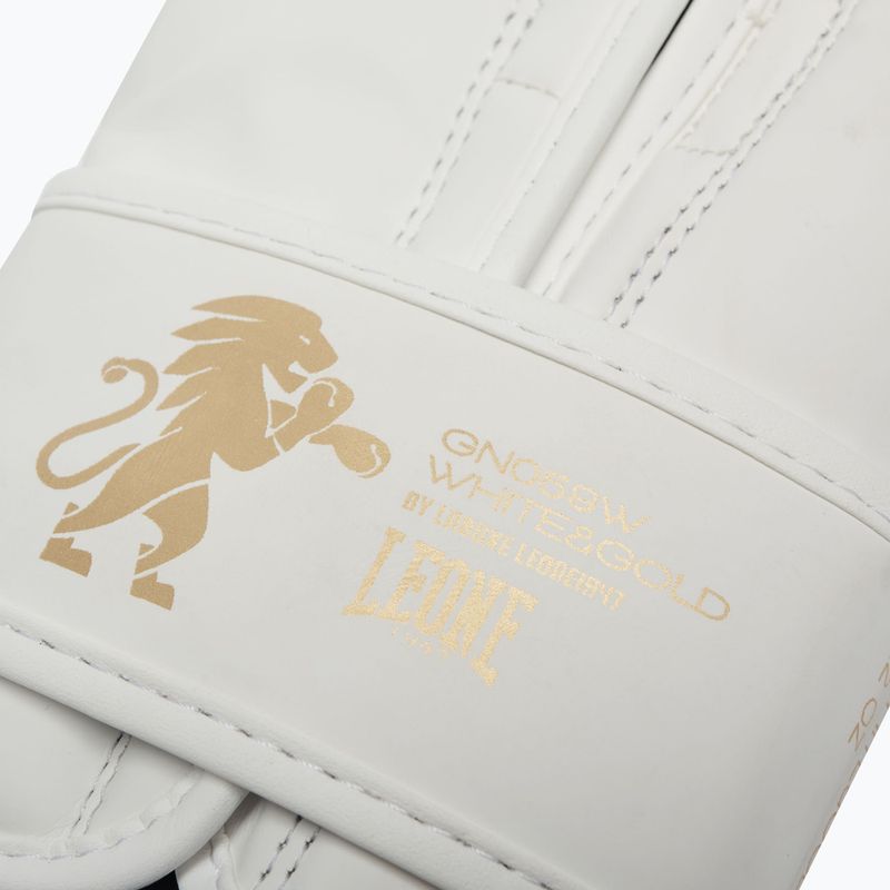 Boxerské rukavice LEONE 1947 Idol white/gold 8