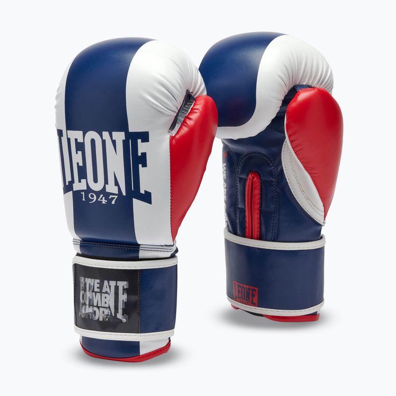 Boxerské rukavice LEONE 1947 Color Block black/blue 2