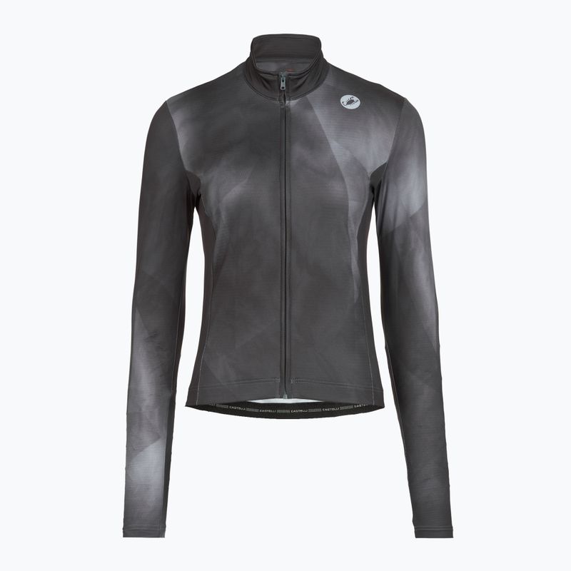 Dámské cyklistické tričko Longsleeve Castelli Prismatic Thermal Jersey smoky gray