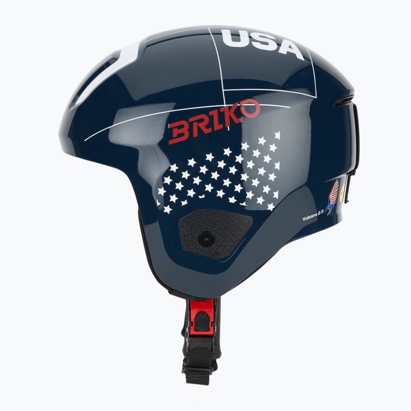 Lyžařská helma Briko Vulcano 2.0 USA Mips shiny blue/white/cardinal red 3