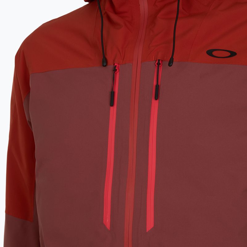Pánská lyžařská bunda Oakley Canopy Pro Insulated flame red/rosewood 3