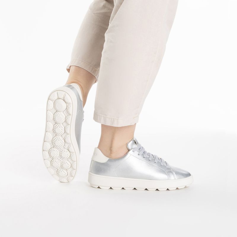 Dámské boty Geox Spherica Ecub-1 silver/optic white 2