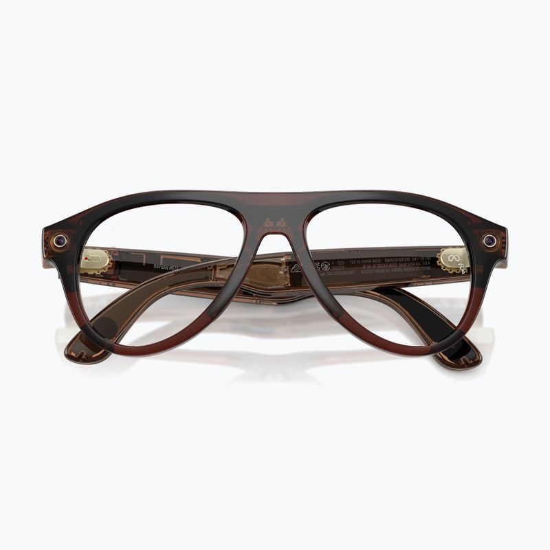 Brýle s kamerou Ray-Ban Meta Aviator transp. umber/trs jade 6