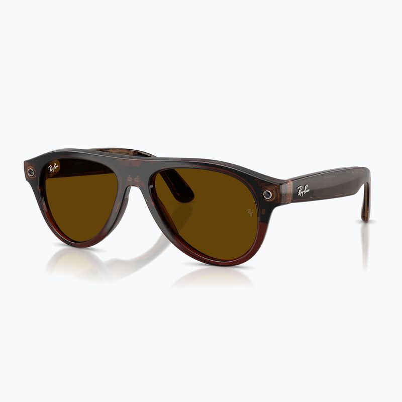 Brýle s kamerou Ray-Ban Meta Aviator transp. umber/trs jade 8