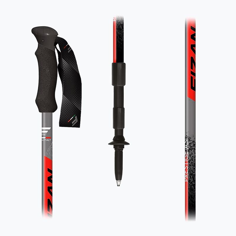 Trekingové hole Fizan Prestige A/S red 9