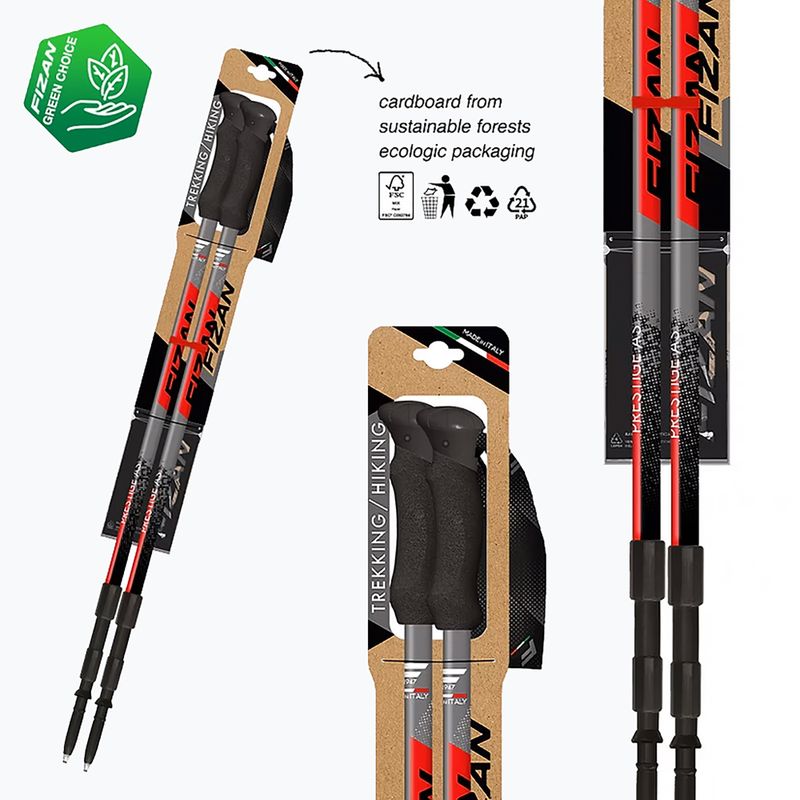 Trekingové hole Fizan Prestige A/S red 10