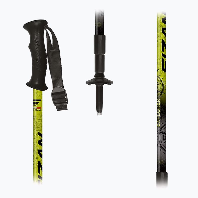 Trekingové hole Fizan Explorer lime/gray 9