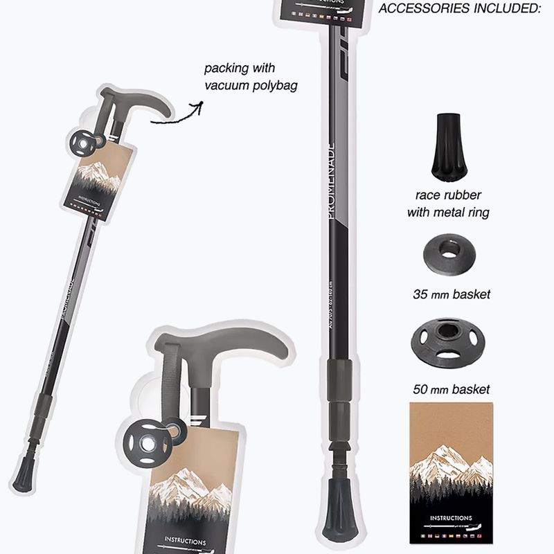 Trekingová hůlka Fizan Promenade grey 10