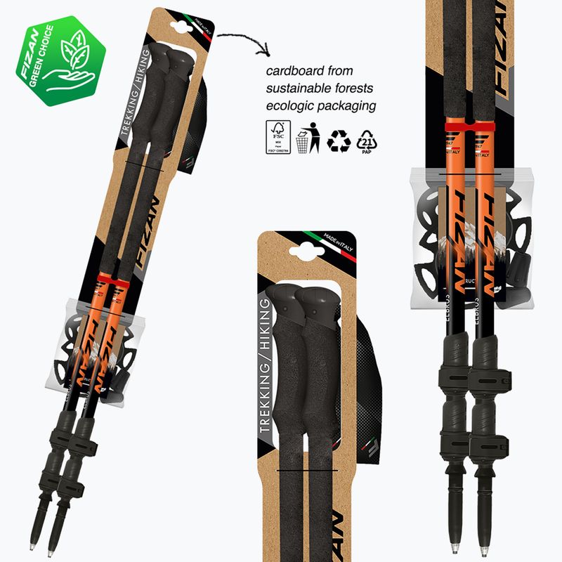 Trekové hole Fizan Elbrus orange 9