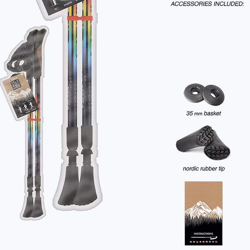 Dětské nordic walking hole Fizan Speed JR rainbow 11