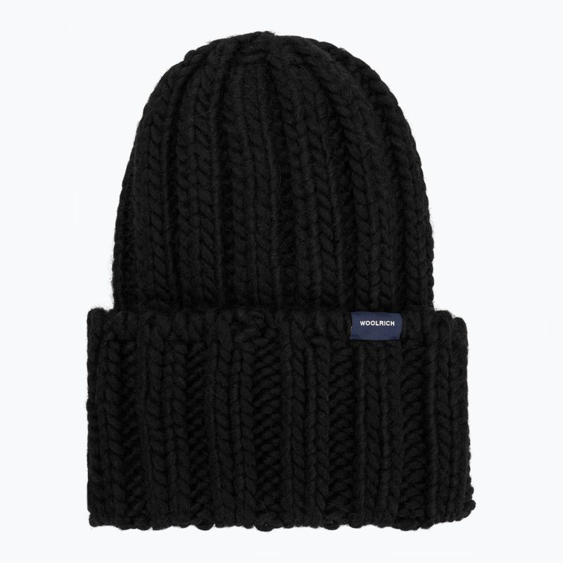 Dámská zimní čepice Woolrich Chunky Beanie 2026 black