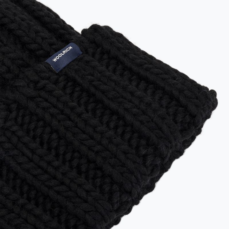 Dámská zimní čepice Woolrich Chunky Beanie 2026 black 3