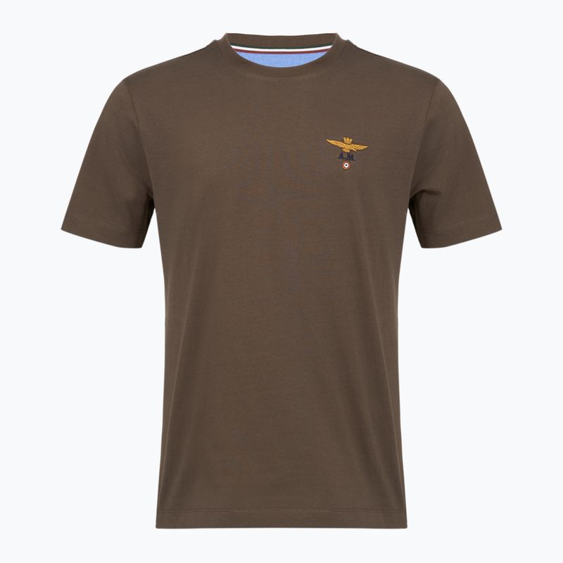 Pánské tričko Aeronautica Militare TS1580UJ00372 chestnut brown