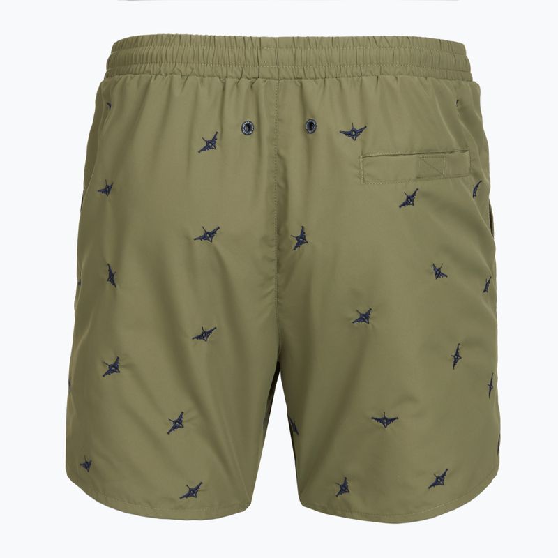 Pánské plavkové šortky Aeronautica Militare BW0232UCT04317 lichen green 2