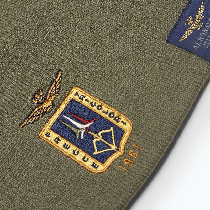 Pánská zimní čepice Czapka Aeronautica Militare 262CU0092UL00450 tea leaf 3
