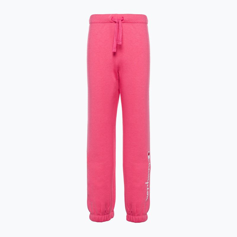 Dětské kalhoty Champion Legacy Elastic Cuff tmavě růžové