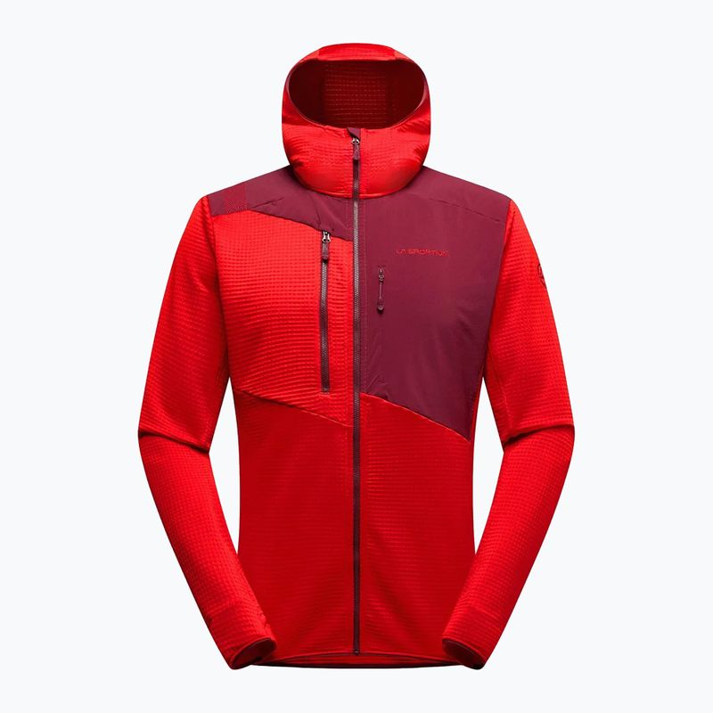 Pánská termoregulační mikina La Sportiva Lucendro Thermal Hoody mountain red/redwood 3