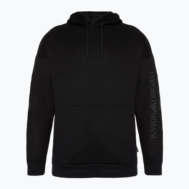 Mikina EA7 Emporio Armani Train Logo Series Embroidery Coft black