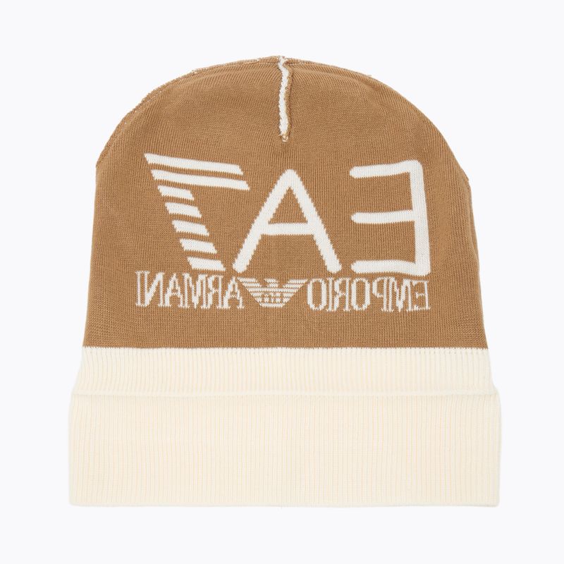 Zimní čepice EA7 Emporio Armani Mountain Visibility Beanie vanilla ice / tigers eye 4