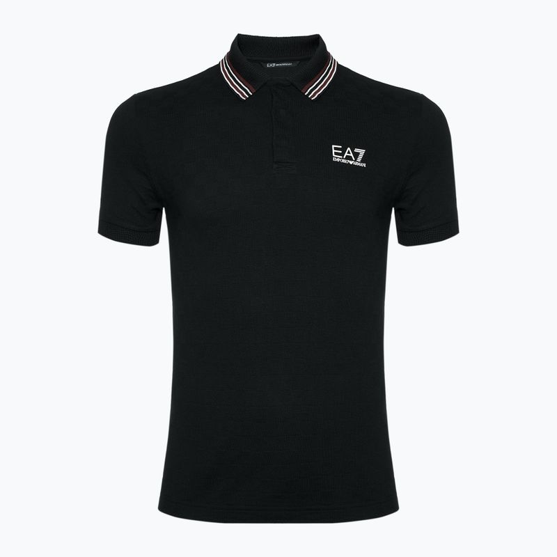 Pánské tričko EA7 Emporio Armani Golf Pro Polo Check black