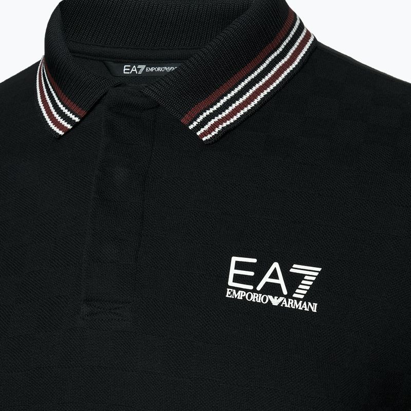 Pánské tričko EA7 Emporio Armani Golf Pro Polo Check black 3