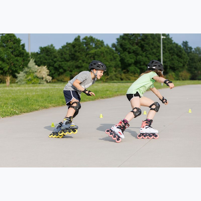 Dětské kolečkové brusle Rollerblade Apex Jr charcoal/yellow 13