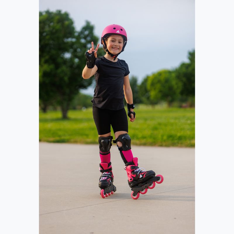 Dětské kolečkové brusle Rollerblade Microblade Jr black/pink 9