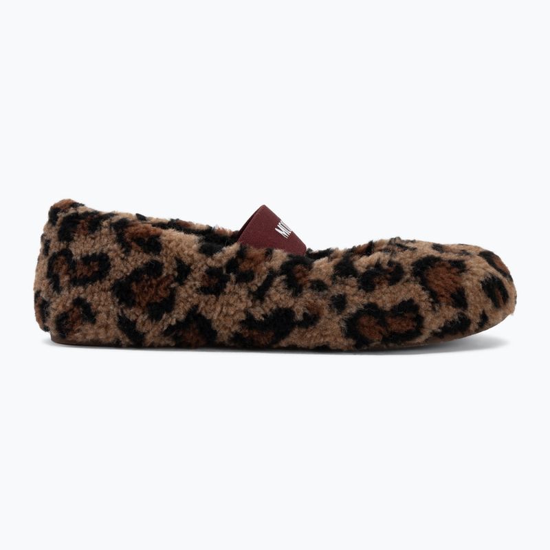 Dámské pantofle Moon Boot Fleece Ballerina Leopard cognac/cocoa 2