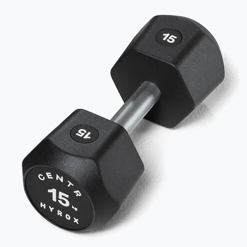 Činka Centr Urethane Dumbbell Centr x Hyrox 15 kg black
