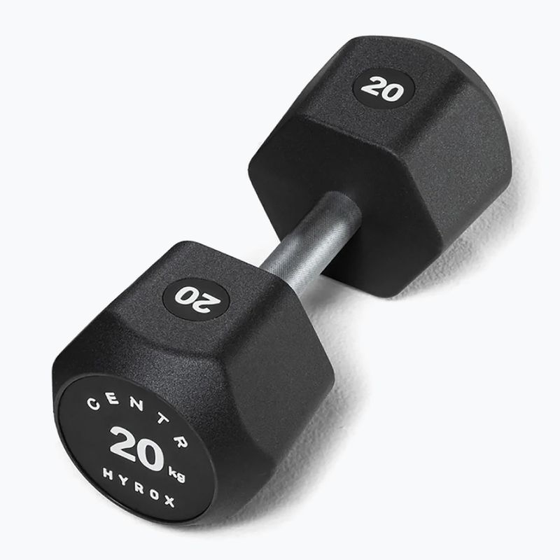 Činka Centr Urethane Dumbbell Centr x Hyrox 20 kg black