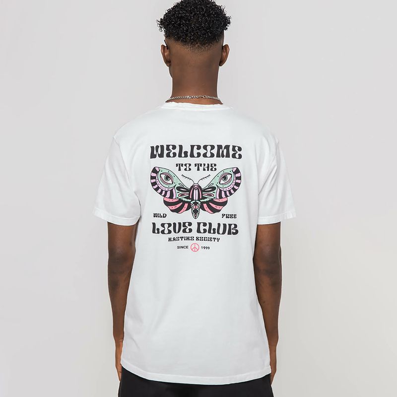 Pánské tričko Kaotiko Washed Love Club white 3