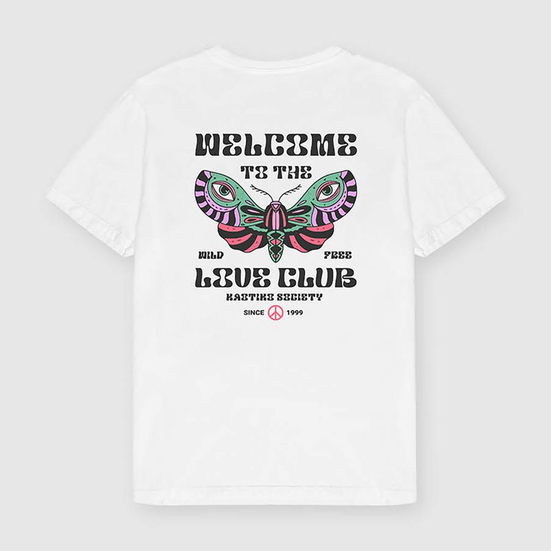 Pánské tričko Kaotiko Washed Love Club white 5