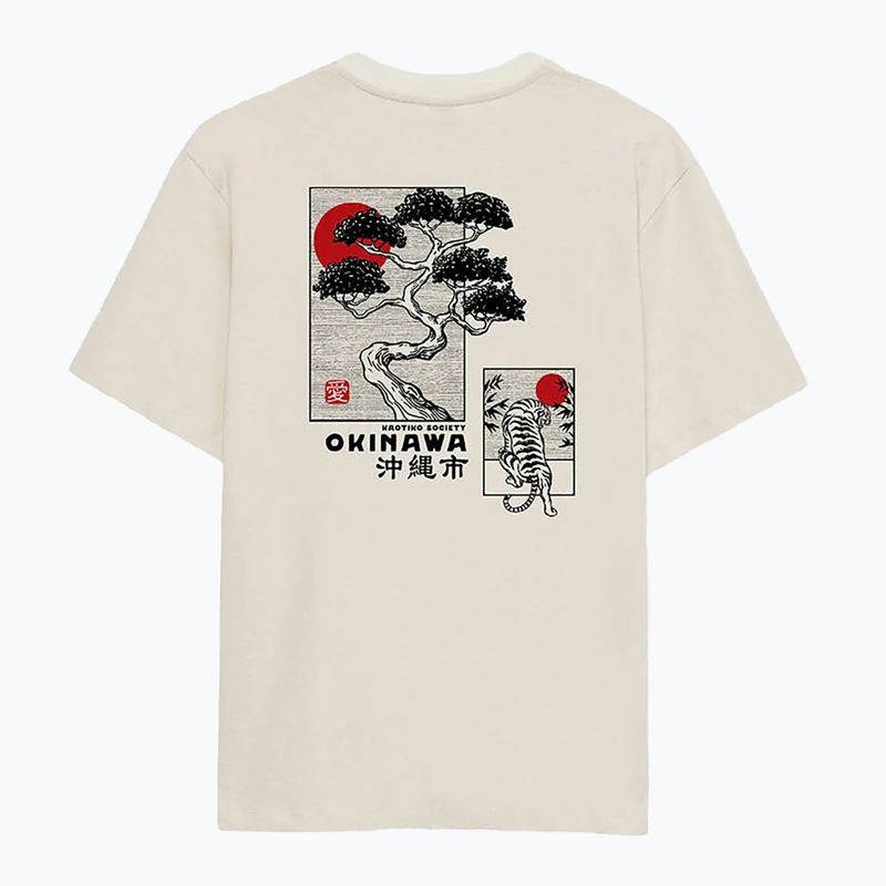 Pánské tričko Kaotiko Washed Okinawa Japan Organic ivory 4