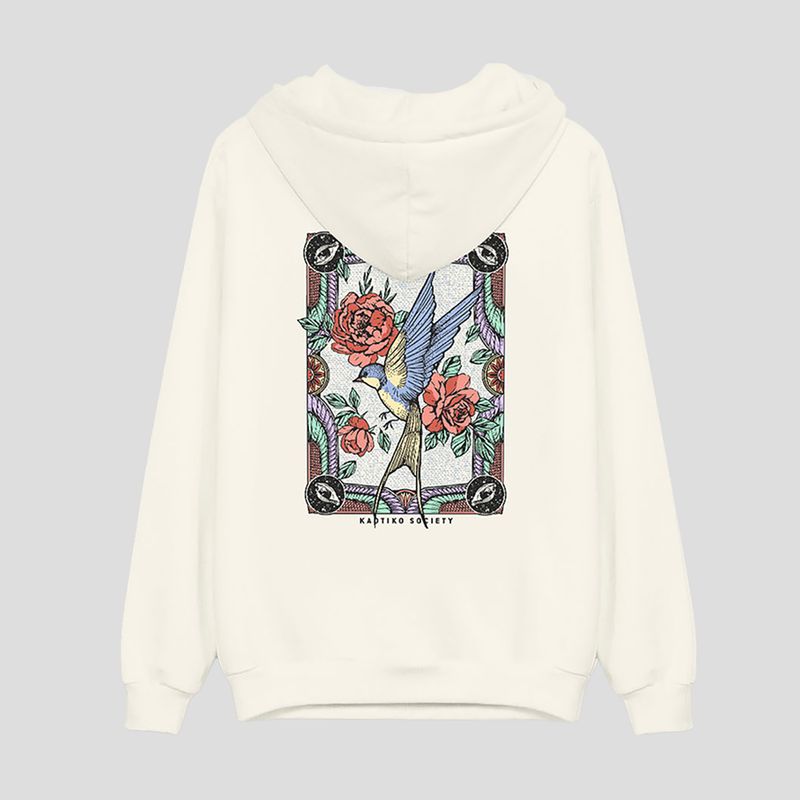 Pánská mikina Kaotiko Bird ivory 2