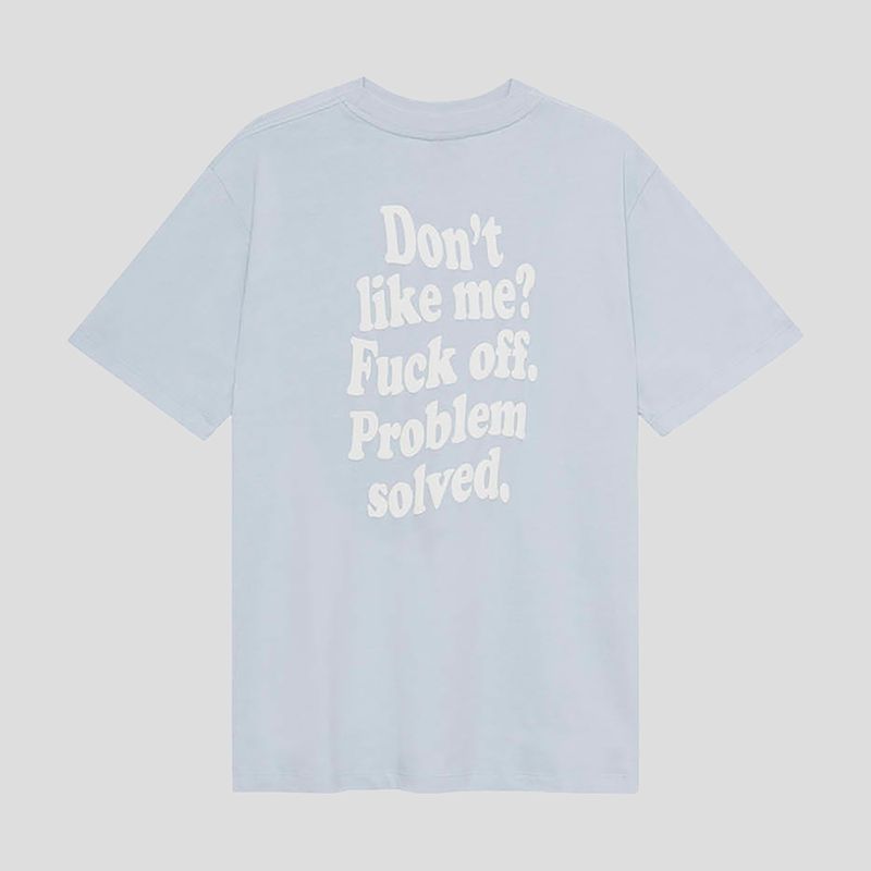 Pánské tričko Kaotiko Don't Like Me baby blue 2